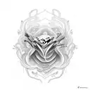 cobra com rosas tattoo design idea