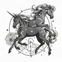 Sagittarius and Leo constellation tattoo design idea
