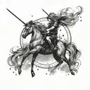 Sagittarius and Leo constellation tattoo design idea