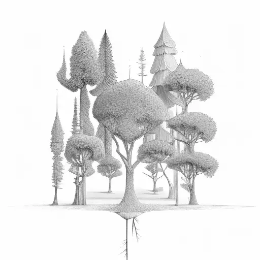 carpentry trees tattoo design idea