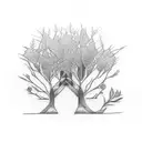 carpentry trees tattoo design idea