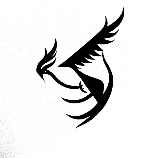 phoenix bird tattoo design idea
