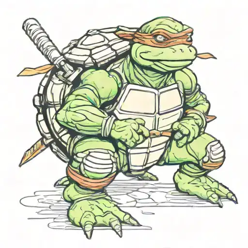 ninja turtle tattoo design idea