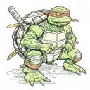 ninja turtle tattoo design idea