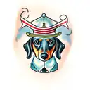 A dachshund  tattoo design idea