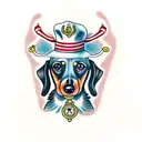 A dachshund  tattoo design idea