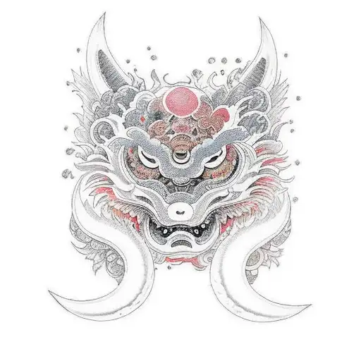 ying &yong soleil et lune tattoo design idea