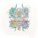 ying &yong soleil et lune tattoo design idea