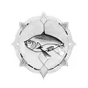 ichthys symbol tattoo design idea