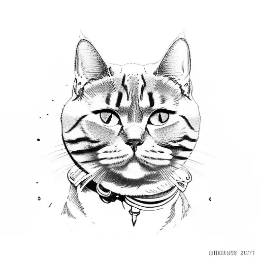 scratch from a cat British shorthair  tattoo design idea