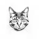 scratch from a cat British shorthair  tattoo design idea