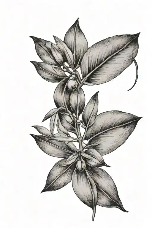 olive leaves around the knee tattoo tattoo design idea