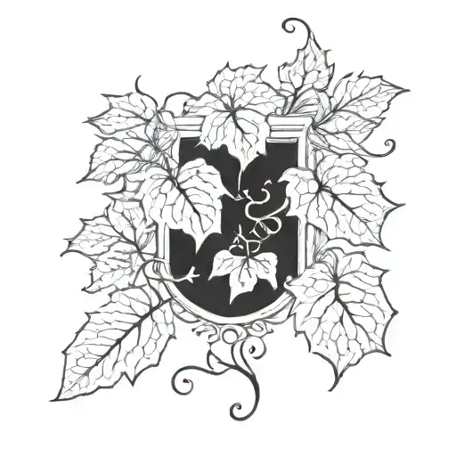 ivy vines tattoo design idea
