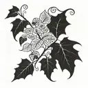 ivy vines tattoo design idea