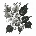 ivy vines tattoo design idea