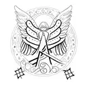 angel numbers tattoo design idea