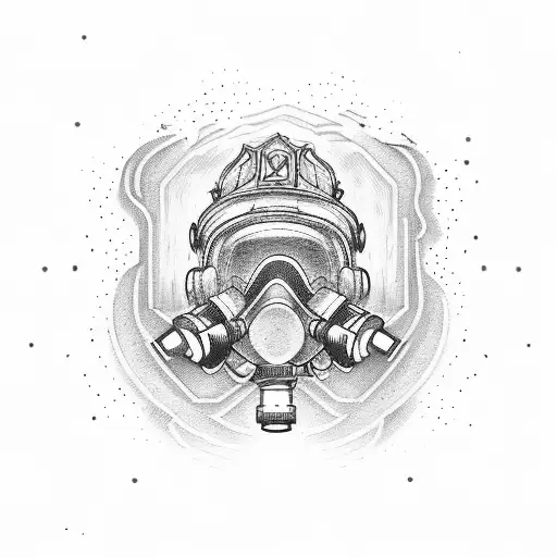 firefighter helment  tattoo design idea