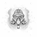 firefighter helment  tattoo design idea