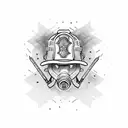 firefighter helment  tattoo design idea