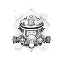 firefighter helment  tattoo design idea