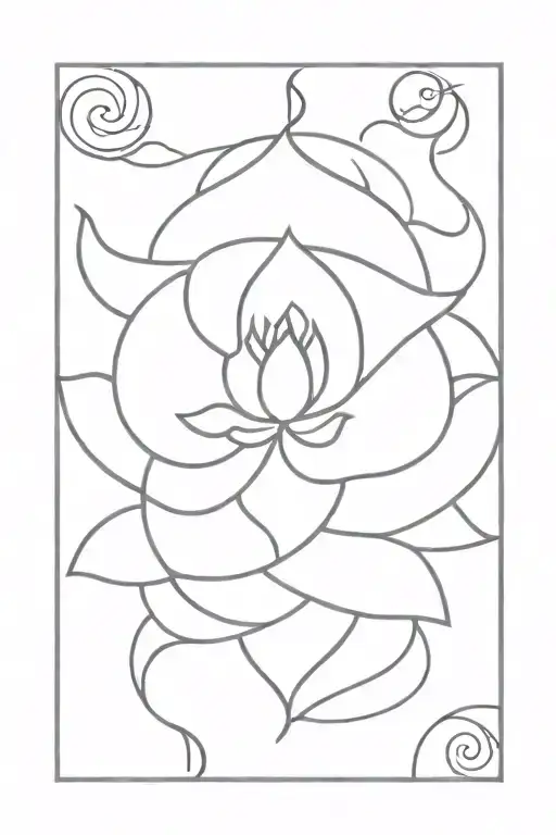lotus moon boredom om symbol tattoo design idea