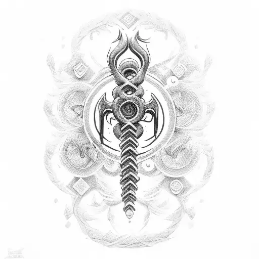 Caduceus tattoo design idea