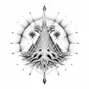 Sumerian Tree of Life tattoo design idea