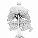 Sumerian Tree of Life tattoo design idea