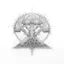 Sumerian Tree of Life tattoo design idea