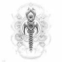 Caduceus tattoo design idea