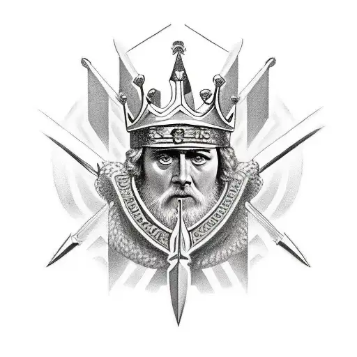 king Robert the Bruce in battle  tattoo design idea