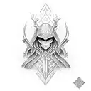 two handed claymore tattoo design idea