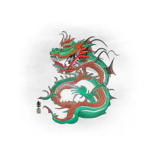 Naga dragon Laos  tattoo design idea