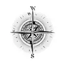compass and clock tattoo tattoo design idea