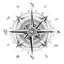 compass and clock tattoo tattoo design idea