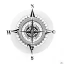 compass and clock tattoo tattoo design idea