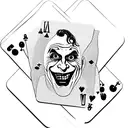 playing card with the joker tattoo design idea