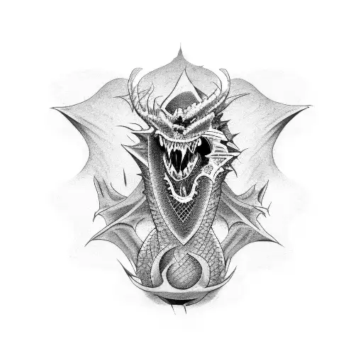 father death dragon  tattoo design idea