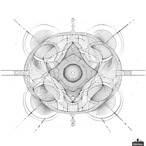 psilocybin molecule tattoo design idea