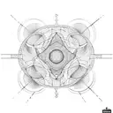 psilocybin molecule tattoo design idea