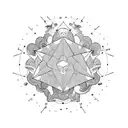 psilocybin molecule tattoo design idea