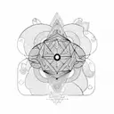 psilocybin molecule tattoo design idea