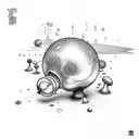 psilocybin molecule tattoo design idea