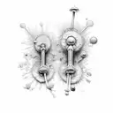 psilocybin molecule tattoo design idea