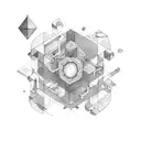 psilocybin molecule tattoo design idea