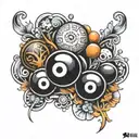 eight balls tattoo design idea