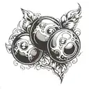 eight balls tattoo design idea
