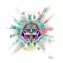 aztec design, aztec pyramid, mexican eagle  cheetah,  tattoo design idea