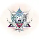 aztec design, aztec pyramid, mexican eagle  cheetah,  tattoo design idea
