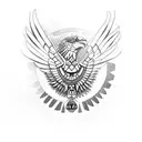 aztec design, aztec pyramid, mexican eagle  cheetah,  tattoo design idea